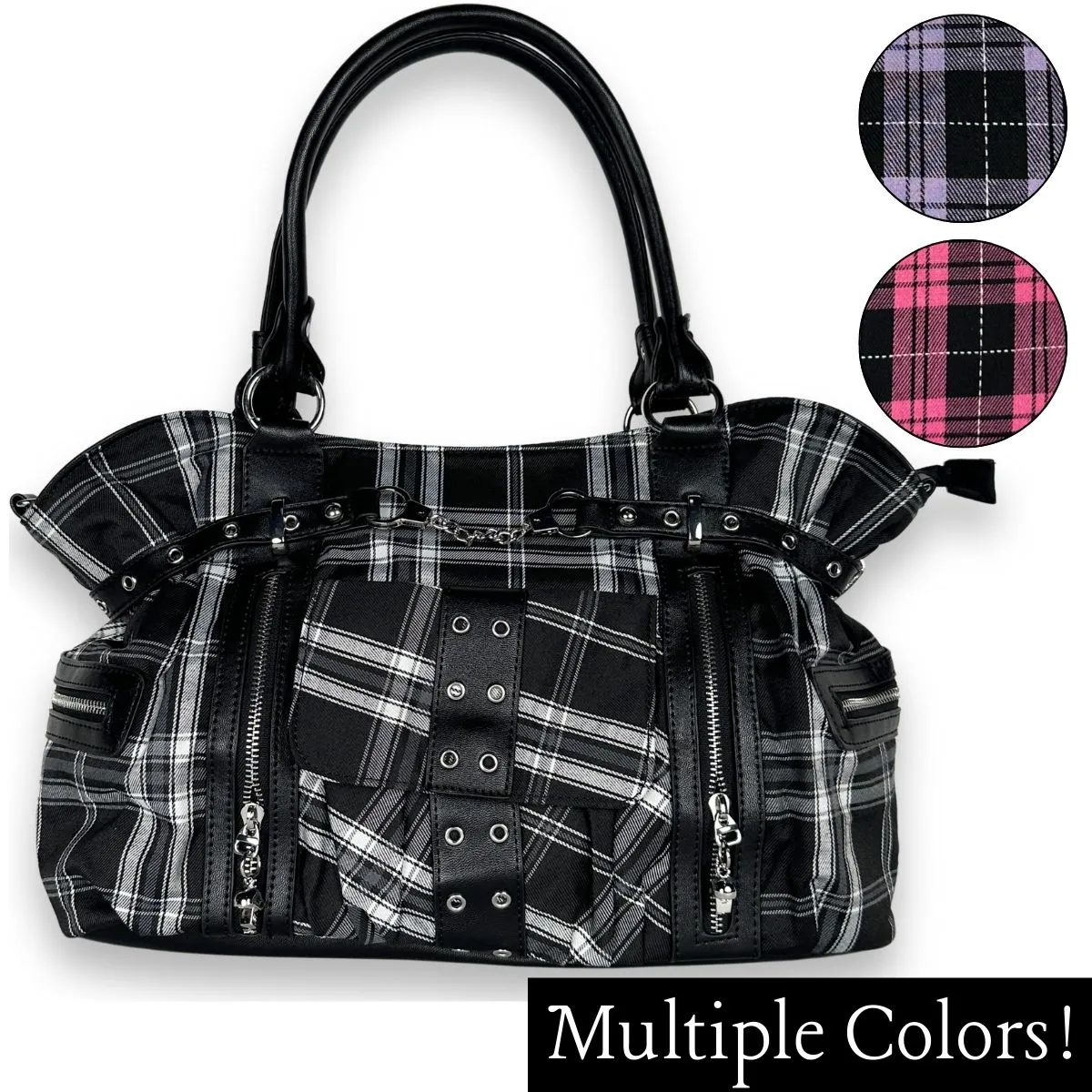 Punk Plaid Shoulder Bags & Crossbody Bag