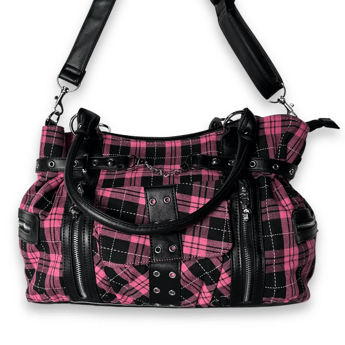Punk Plaid Shoulder Bags & Crossbody Bag