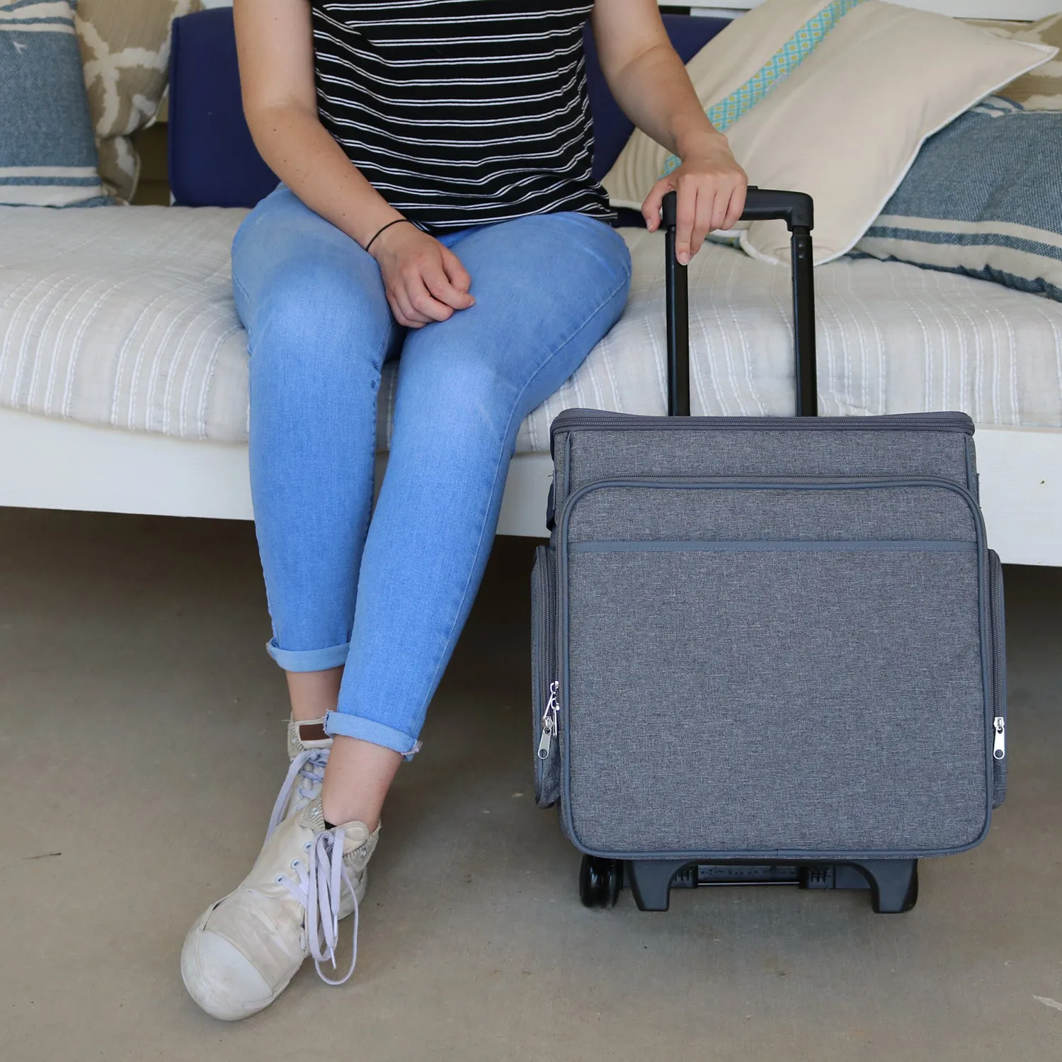 Rolling Craft Bag, Grey Heather