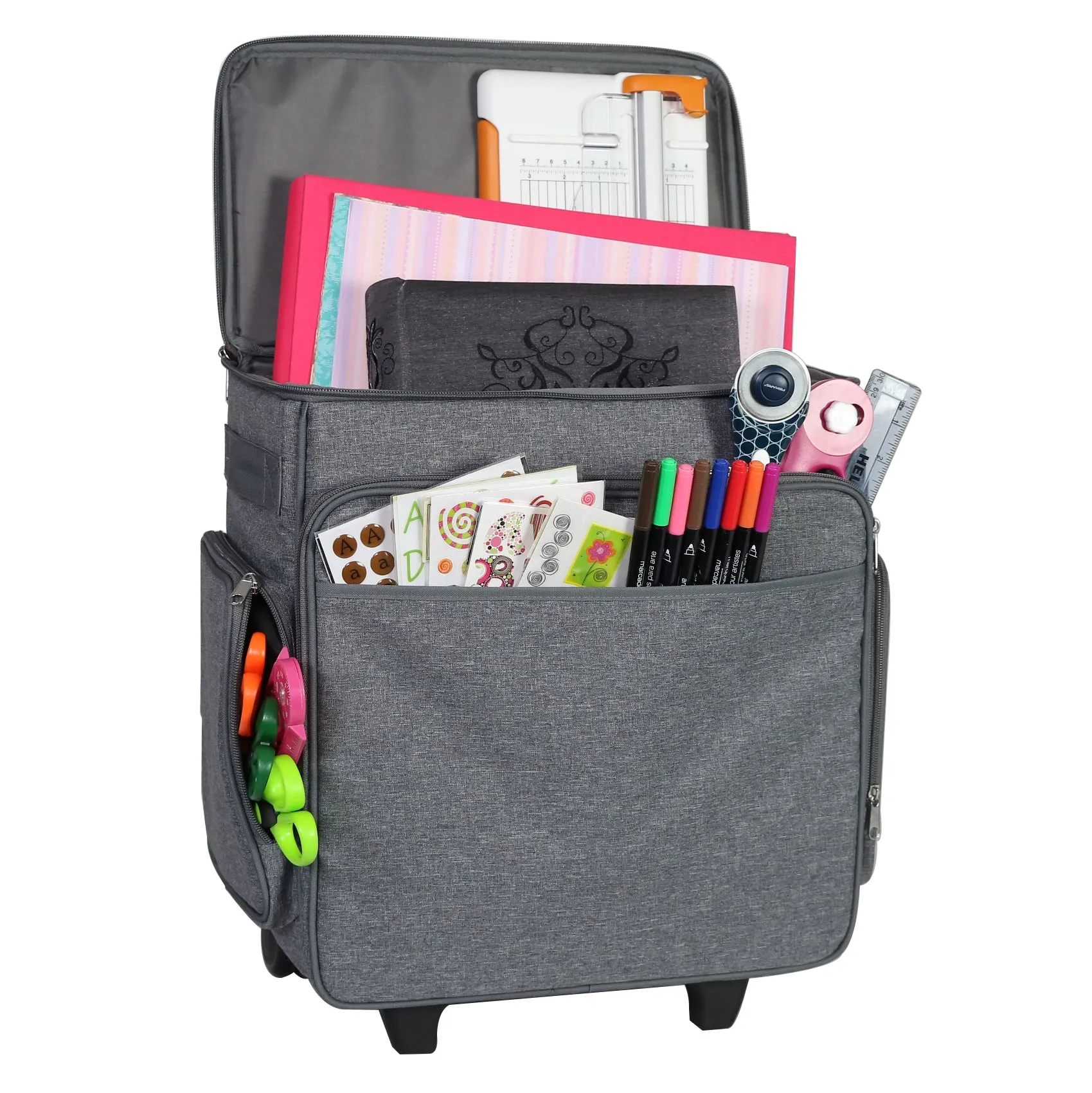 Rolling Craft Bag, Grey Heather