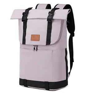Rolltop Backpack Laptop Backpack Waterproof Daypack with Laptop Compartment 15.6 Inch Large Roll Backpack Travel Backpack Daypacks for Trips Office Uni School