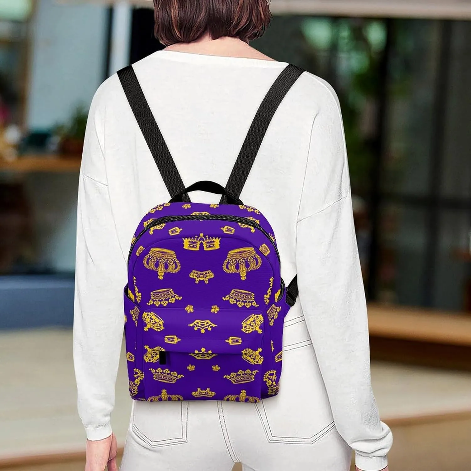 Royal Crown Casual Women's Backpack, Lightweight, Waterproof, Versatile Daily Bag