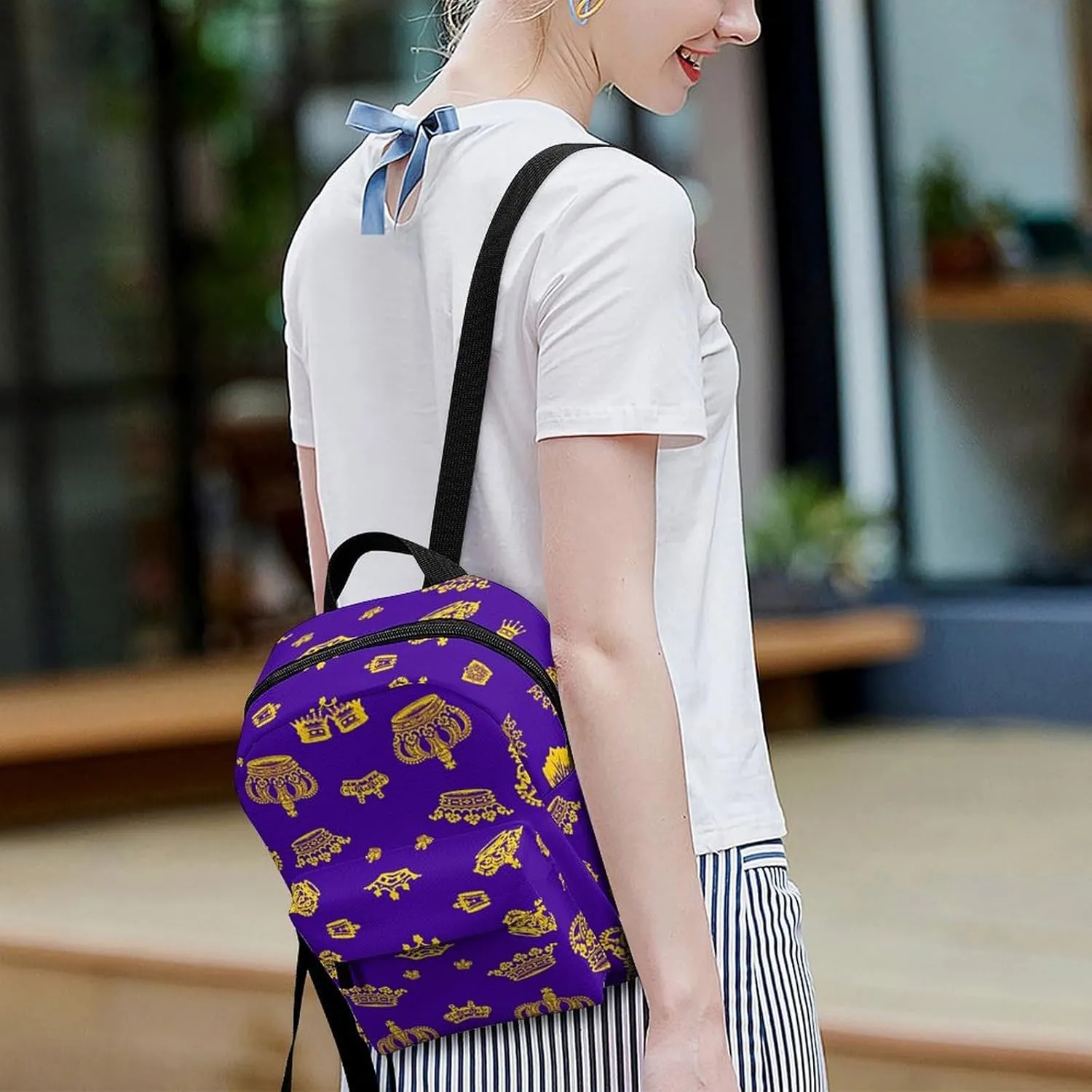 Royal Crown Casual Women's Backpack, Lightweight, Waterproof, Versatile Daily Bag