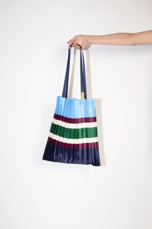 Satin pleated bag Sorrento Blue