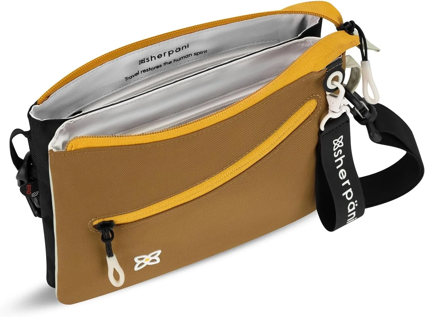 Sherpani Zoom, Small Crossbody Purse, Nylon Crossbody Bag, Lightweight Cross Body Bag, Sleek Dual Pouch, Purses for Women