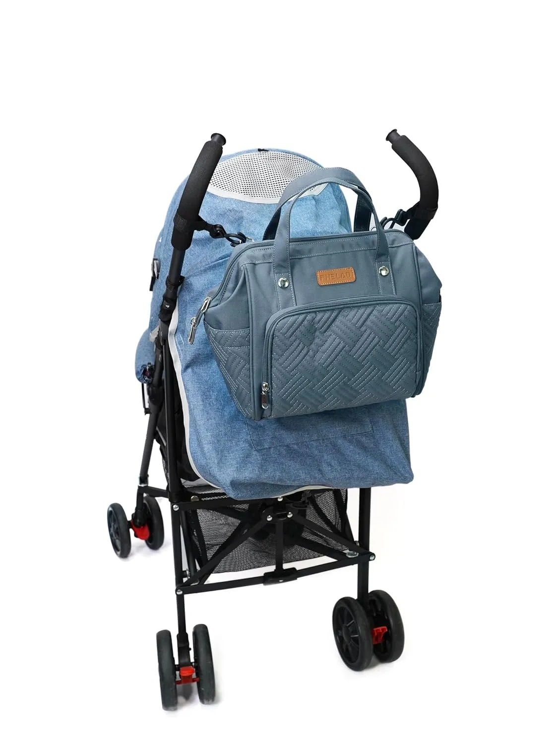 Small Diaper Bag Backpack Mini Diaper Bag Tote, Waterproof Multi-Function Stylish Mini Maternity Bags Travel Backpacks with Insulated Pockets, Dark Gray