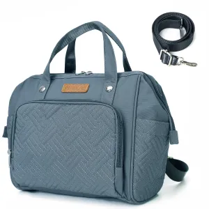 Small Diaper Bag Backpack Mini Diaper Bag Tote, Waterproof Multi-Function Stylish Mini Maternity Bags Travel Backpacks with Insulated Pockets, Dark Gray