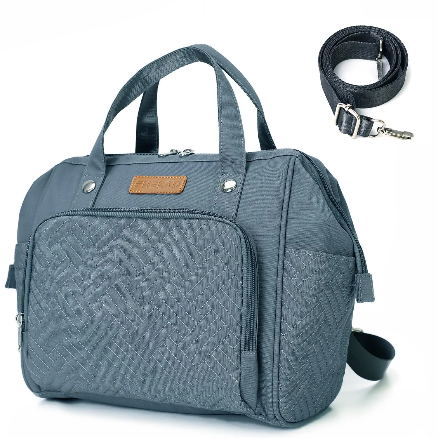 Small Diaper Bag Backpack Mini Diaper Bag Tote, Waterproof Multi-Function Stylish Mini Maternity Bags Travel Backpacks with Insulated Pockets, Dark Gray