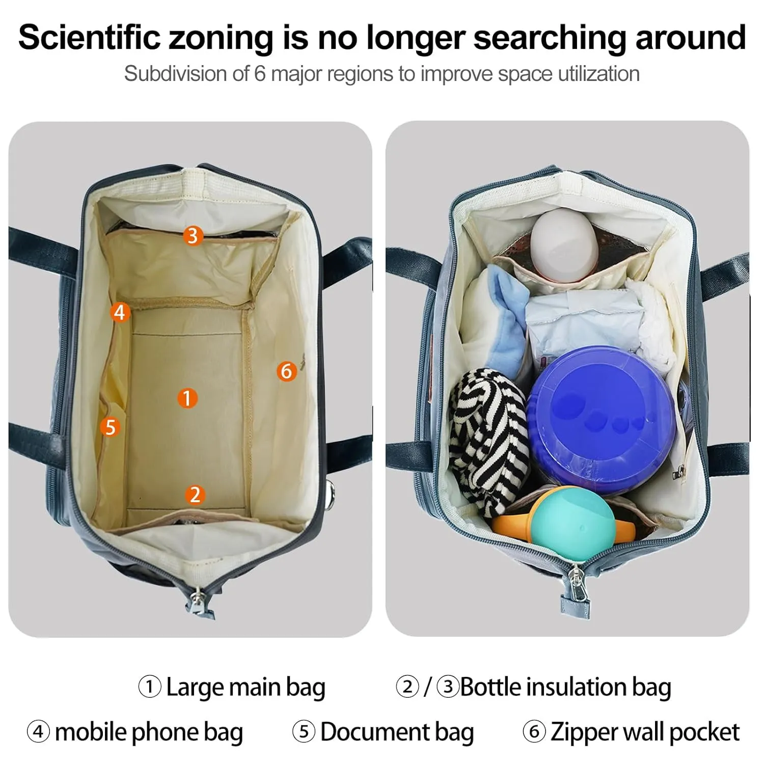 Small Diaper Bag Backpack Mini Diaper Bag Tote, Waterproof Multi-Function Stylish Mini Maternity Bags Travel Backpacks with Insulated Pockets, Dark Gray