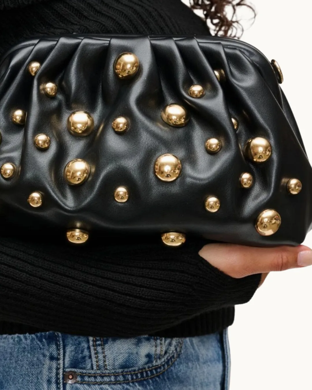 The Carey: Studded Clutch
