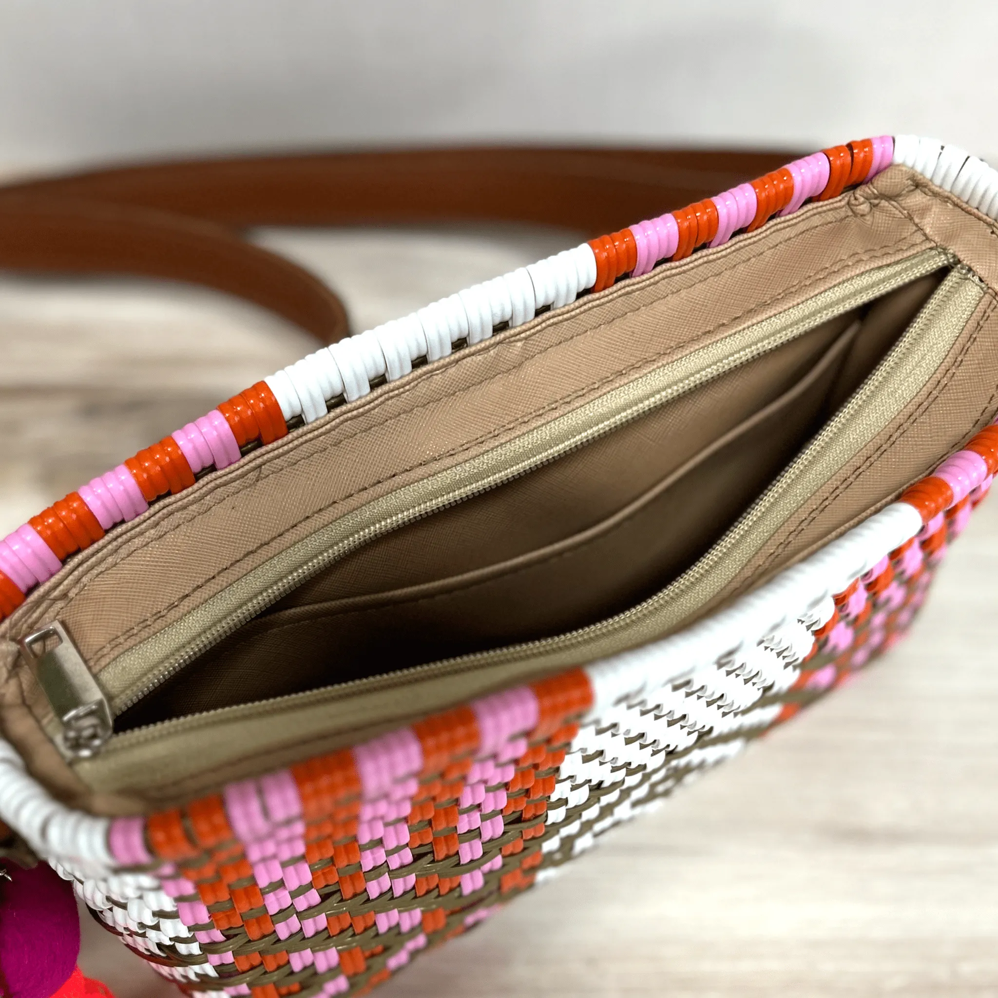 Upcycled Handwoven Crossbody Convertible - Marcela