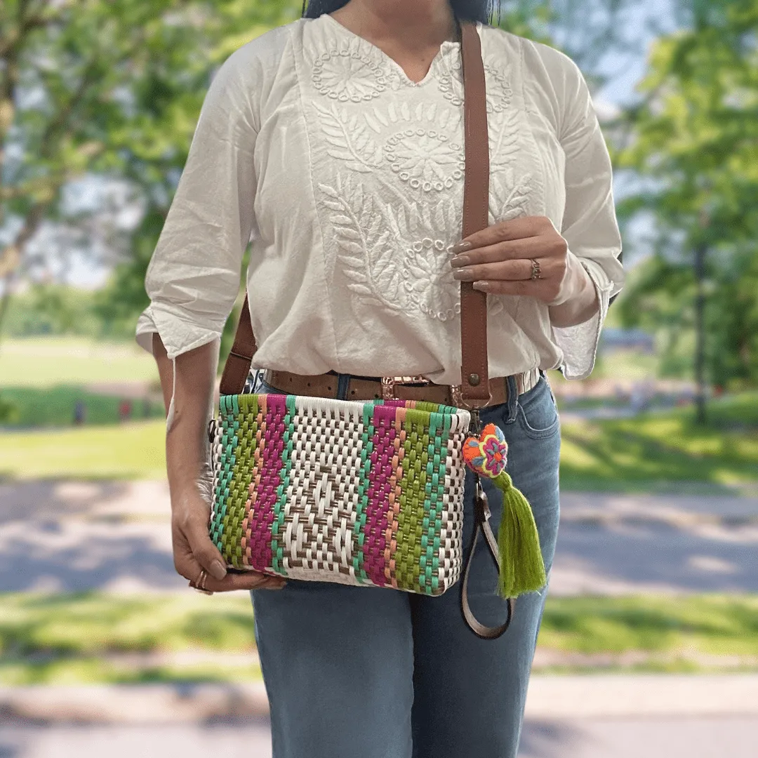 Upcycled Handwoven Crossbody Convertible - Marcela